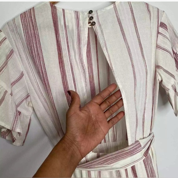 New Lost + Wander Women’s Marian Stripe Ruffle Minidress, - Picture 3 of 6